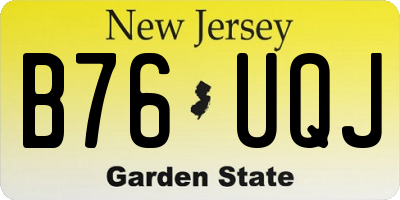 NJ license plate B76UQJ