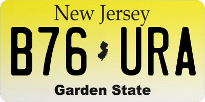 NJ license plate B76URA