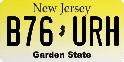 NJ license plate B76URH