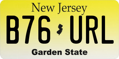 NJ license plate B76URL