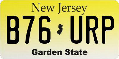 NJ license plate B76URP