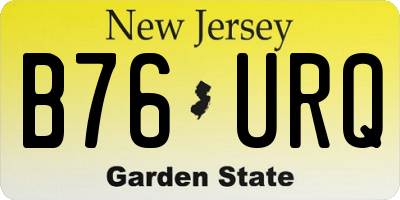 NJ license plate B76URQ