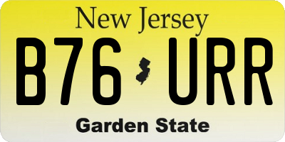 NJ license plate B76URR