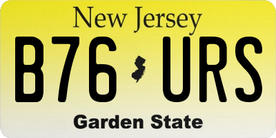 NJ license plate B76URS