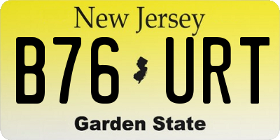 NJ license plate B76URT