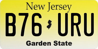 NJ license plate B76URU