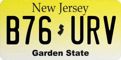 NJ license plate B76URV
