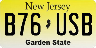 NJ license plate B76USB