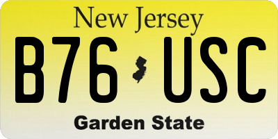 NJ license plate B76USC