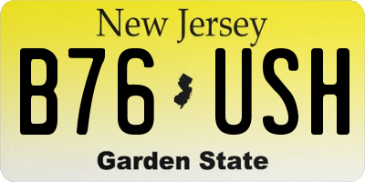 NJ license plate B76USH