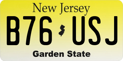NJ license plate B76USJ