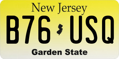 NJ license plate B76USQ