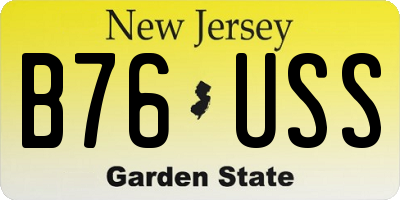 NJ license plate B76USS