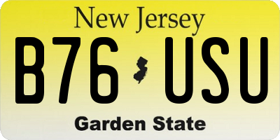 NJ license plate B76USU
