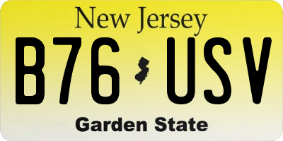NJ license plate B76USV