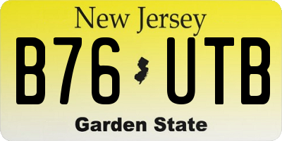 NJ license plate B76UTB