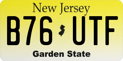 NJ license plate B76UTF