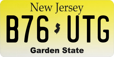 NJ license plate B76UTG