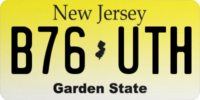NJ license plate B76UTH