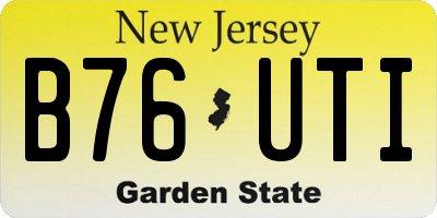 NJ license plate B76UTI