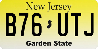 NJ license plate B76UTJ