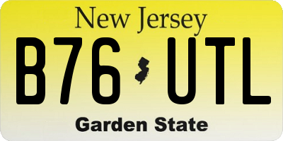 NJ license plate B76UTL