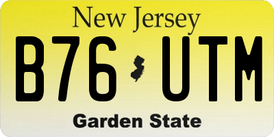 NJ license plate B76UTM