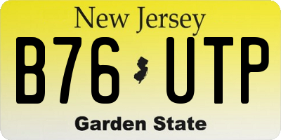 NJ license plate B76UTP