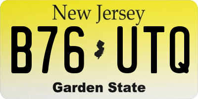 NJ license plate B76UTQ