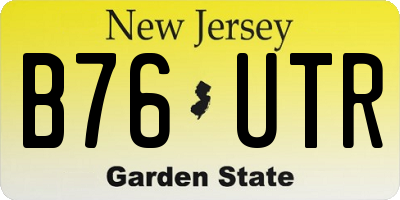 NJ license plate B76UTR