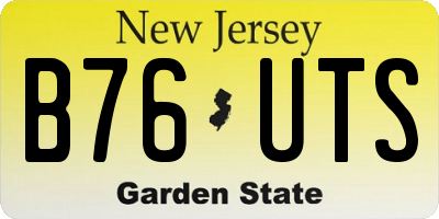 NJ license plate B76UTS
