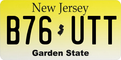 NJ license plate B76UTT