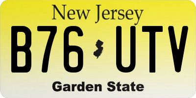 NJ license plate B76UTV