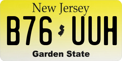 NJ license plate B76UUH