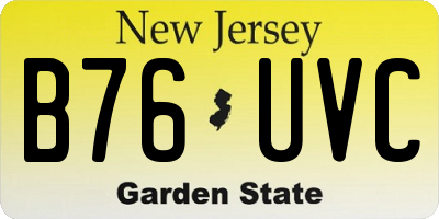 NJ license plate B76UVC