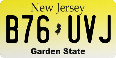 NJ license plate B76UVJ