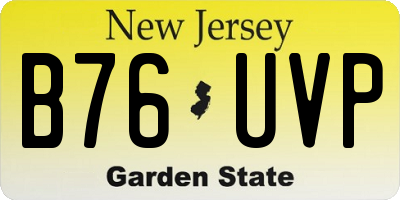 NJ license plate B76UVP