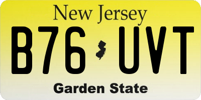 NJ license plate B76UVT
