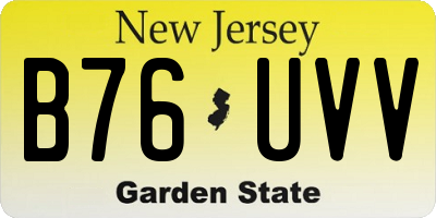 NJ license plate B76UVV