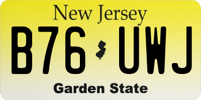 NJ license plate B76UWJ