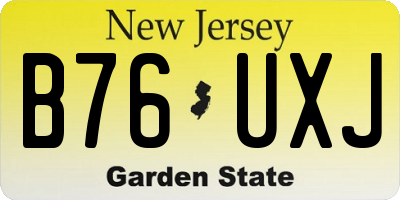 NJ license plate B76UXJ