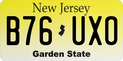 NJ license plate B76UXO