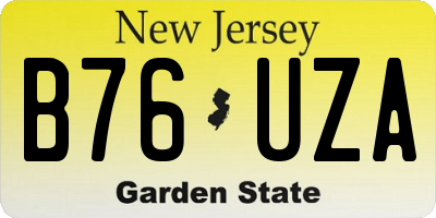 NJ license plate B76UZA