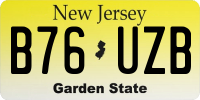 NJ license plate B76UZB