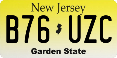 NJ license plate B76UZC