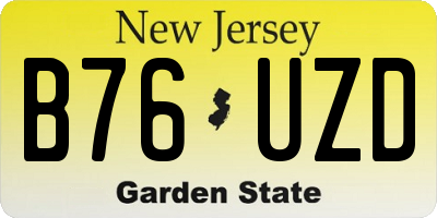 NJ license plate B76UZD
