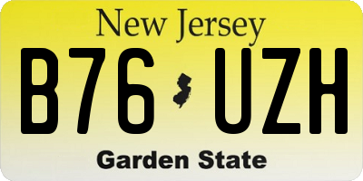 NJ license plate B76UZH