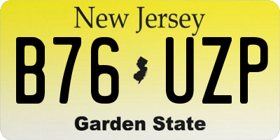 NJ license plate B76UZP