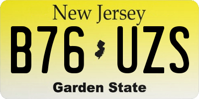 NJ license plate B76UZS