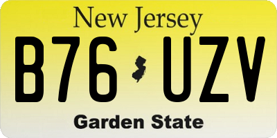 NJ license plate B76UZV